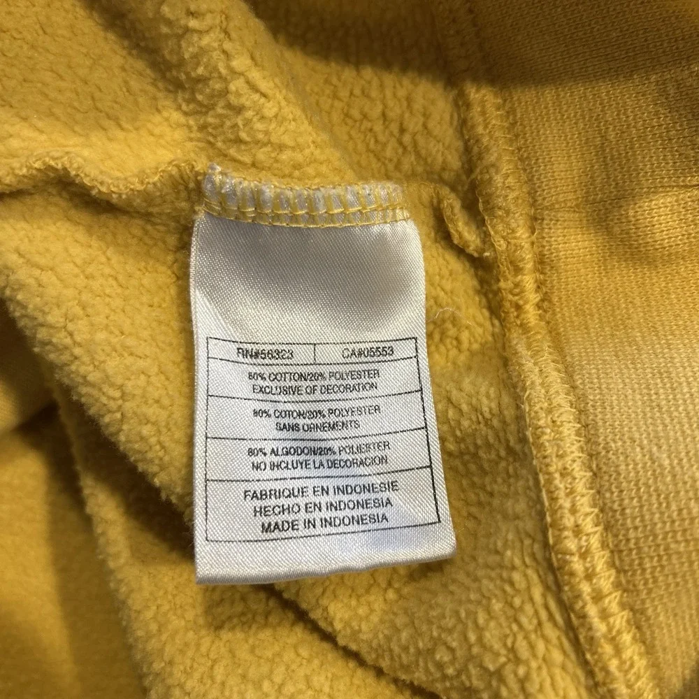 Vintage Y2K Nike Swoosh Logo Yellow Gold Pullover Hoodie Sweatshirt‎ - Men's L